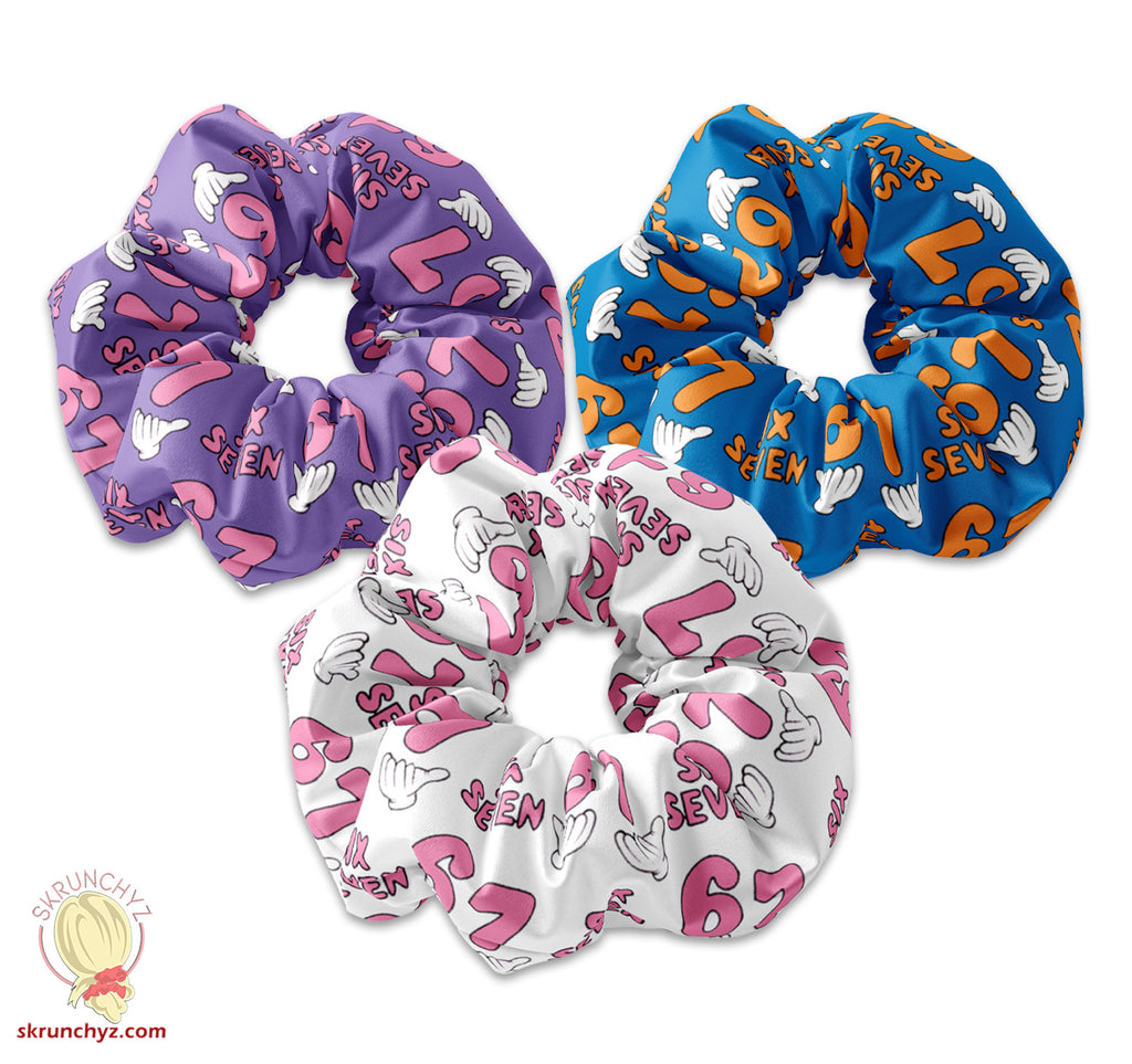 6 7 Pattern Scrunchie Collection, Six Seven Scrunchys, 6/7  display picture 2