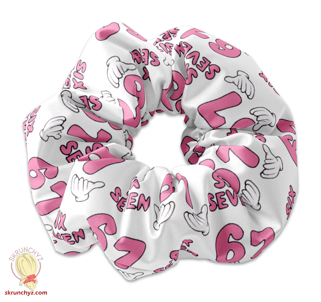 scrunchy♡handmade【1700】 6 7 Pattern Scrunchie Collection, Six Seven Scrunchys, 6/7 Retro