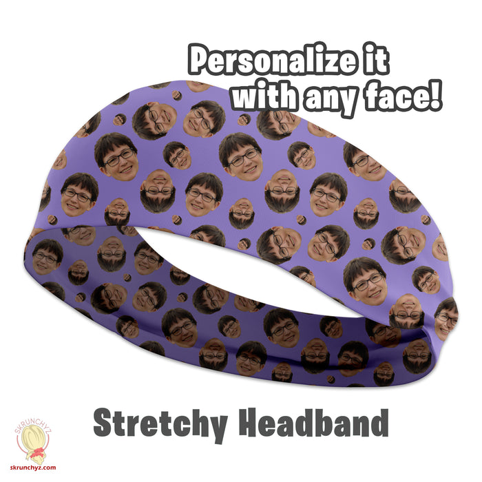 Personalized Faces Stretchy Headband, Funny Faces Head Band Accessory, Hilarious gift idea for any occasion, Funny Faces Headband, Gag gift idea