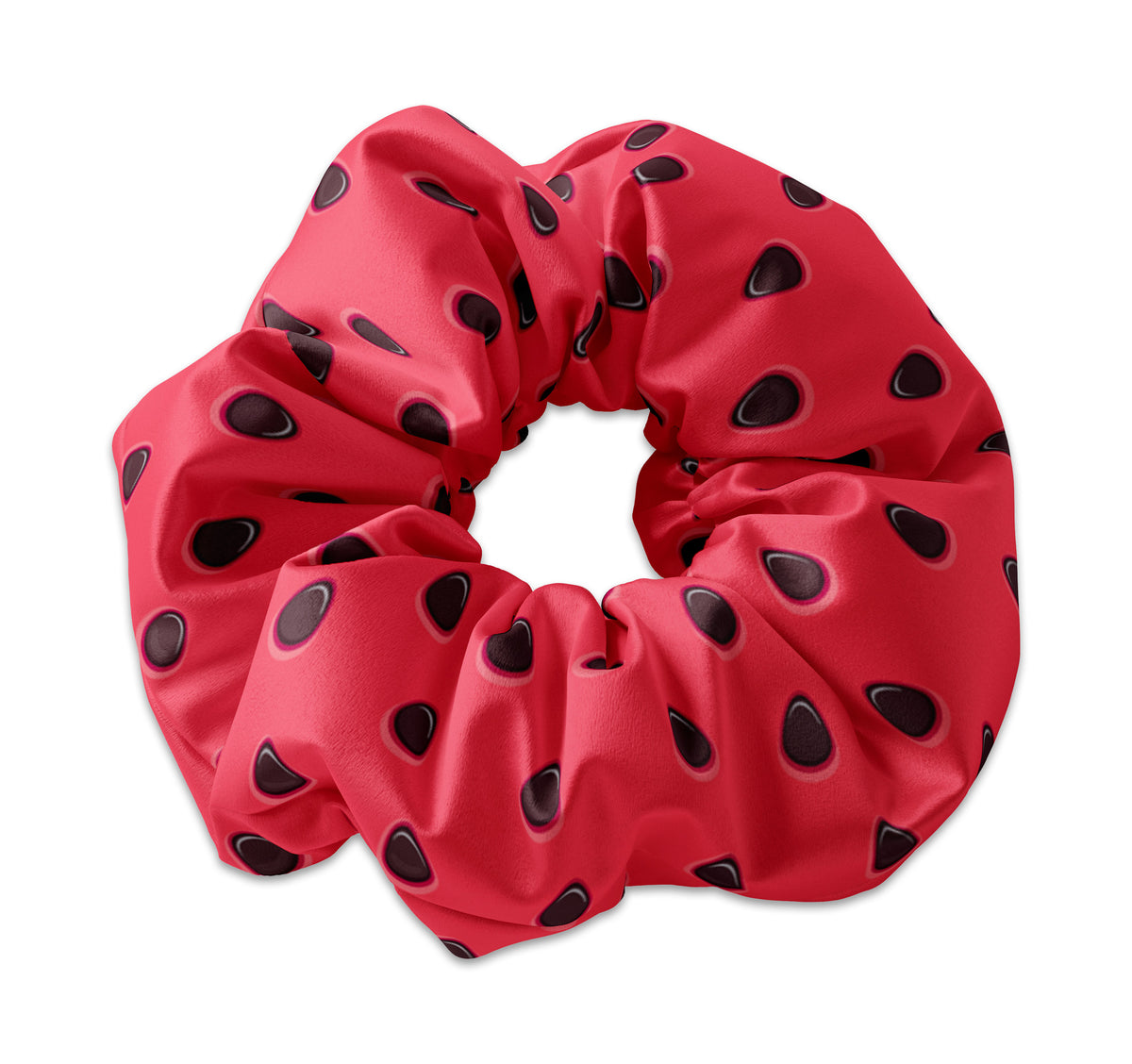 Watermelon & Seeds Scrunchy Hair Tie, Watermelon Slice Scrunchies, Watermelon Seeds Scrunchys, Food Hair Accessory