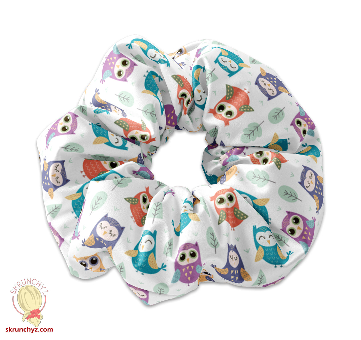 Cute Owls Scrunchie Hair Tie