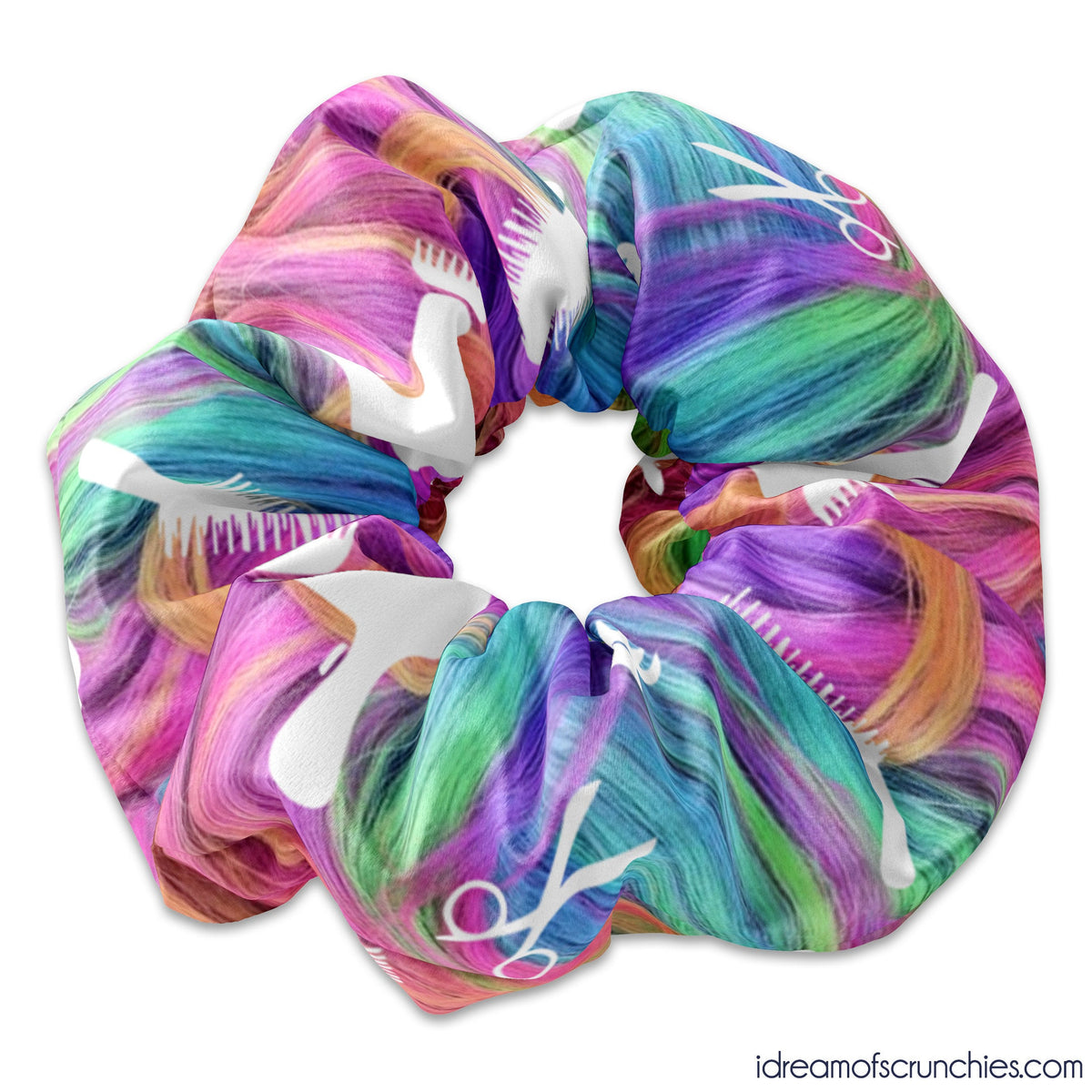 Hairdresser Wild Hair Scrunchie Hair Tie, Hair Dresser Hair Accessory, Hair Salon Scrunchy