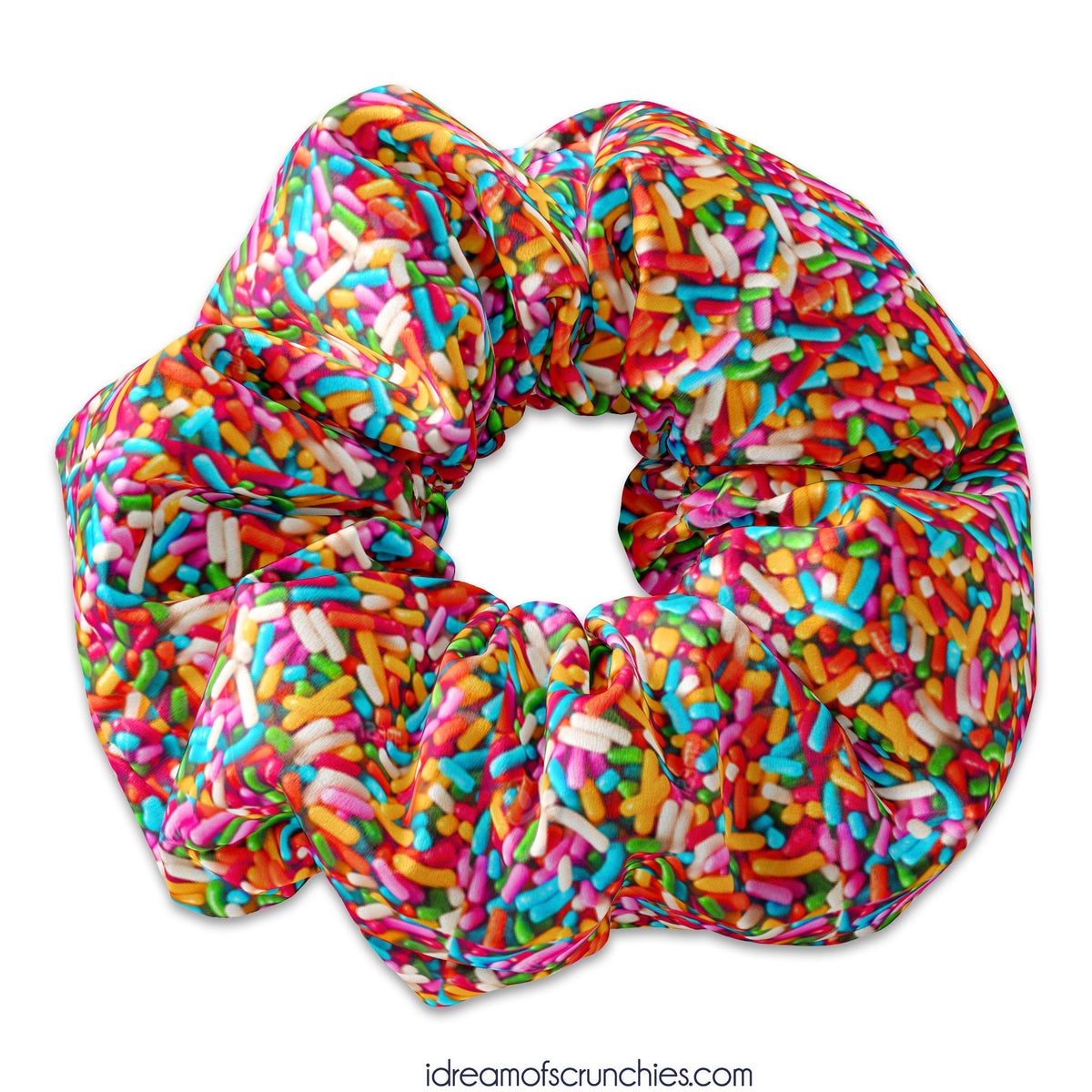 Candy Sprinkles Scrunchie Hair Tie, Cake Scrunchy, Birthday Hair Bow Ribbon, Cup Cake Scrunchy Hair Accessory, Birthday Party Gift Favors