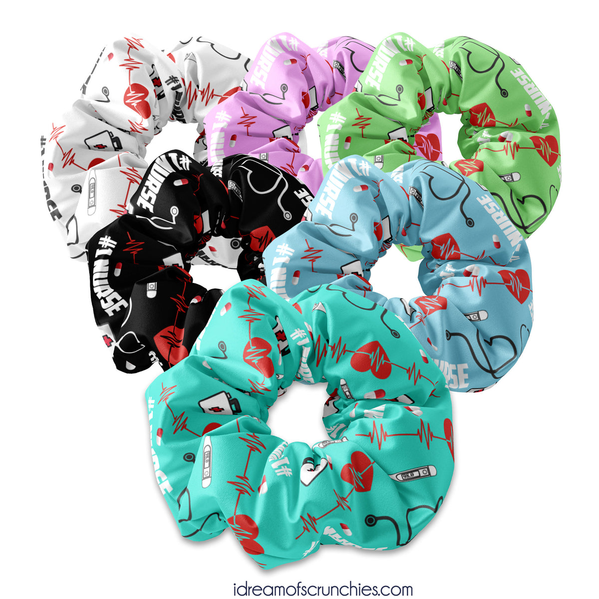 Nurse Scrunchie Hair Tie, #1 Nurse Scrunchys, Hair Tie for Caretakers and Nurses, Nurse Appreciation Week gift, Medical Caretaker Accessory