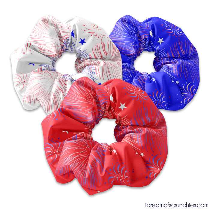 Independence Day 4th of July Scrunchie Hair Tie, Fourth of July Scrunchy Hair Accessory, United States of America Flag, July 4th Hair Bow