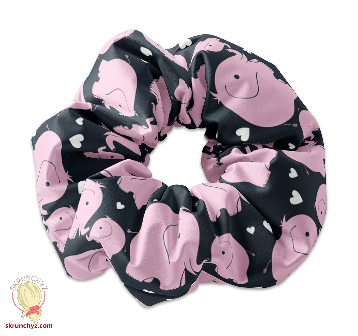 Mama Elephant with Baby Scrunchy Hair Tie, Mommy Elephant with Baby Scrunchies, Elephant Scrunchys