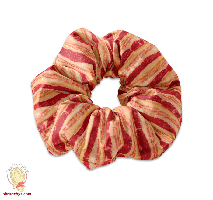 Bacon Scrunchie Hair Tie, Bacon Breakfast Scrunchy, Morning Food Scrunchies, Food Hair Accessory, Funny Gift Idea