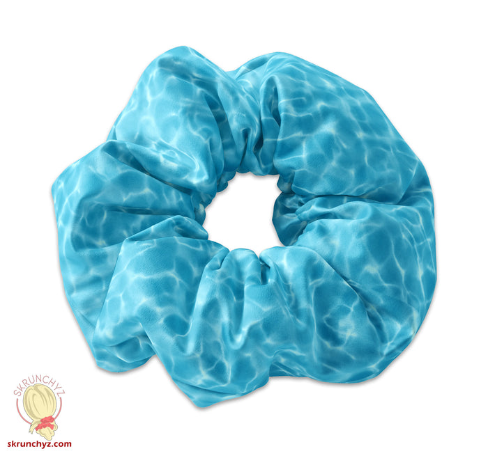 Water Pattern Scrunchie Hair Tie, Colorful Ocean Scrunchy Hair Tie Accessory, Cute Scrunchies for Girls