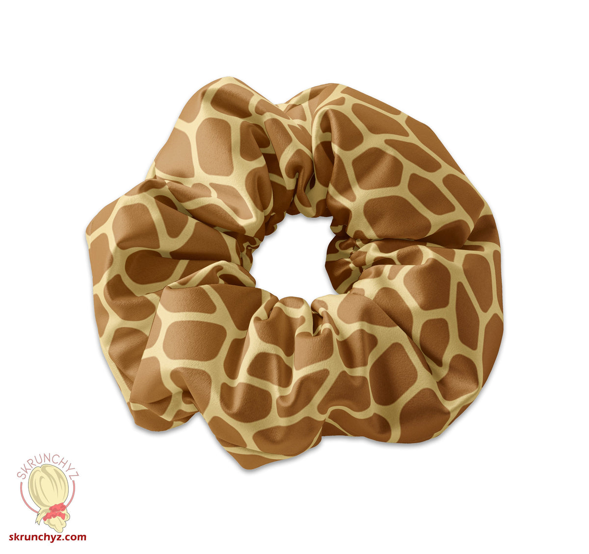 Giraffe Pattern Scrunchie Hair Tie, Giraffe Scrunchys, Giraffe Skin Scrunchie Hair Accessory, Zoo Scrunchy, Animal Hair Accessories