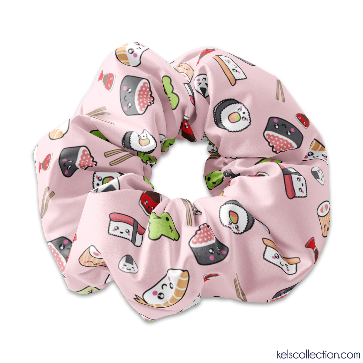Kawaii Sushi Scrunchie Hair Tie, Cartooon Sushi Scrunchys Hair Accessory, Cute Scrunchies, Great Birthday Party Favors