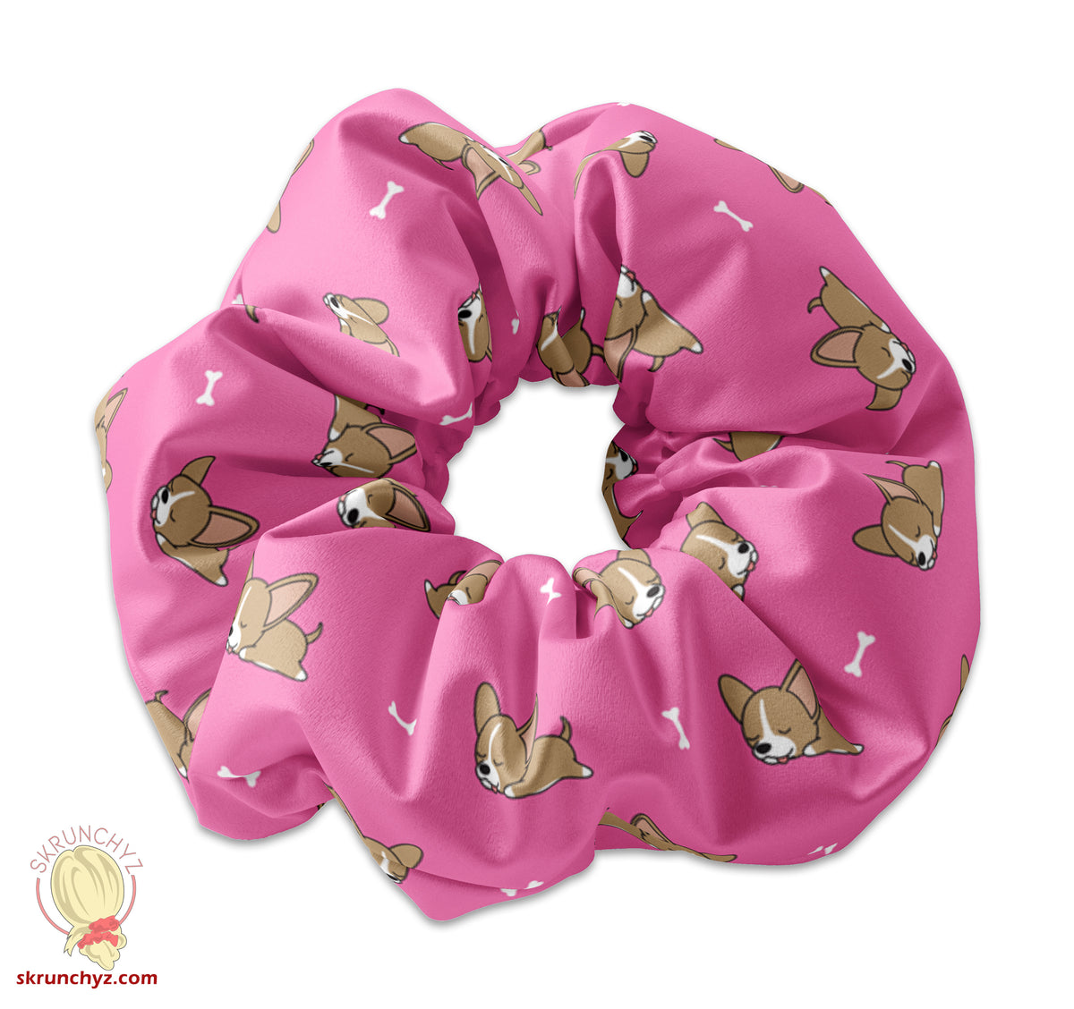 Sleeping Chihuahuas Scrunchy Hair Tie, Chihuahua Scrunchies, Dog Scrunchys