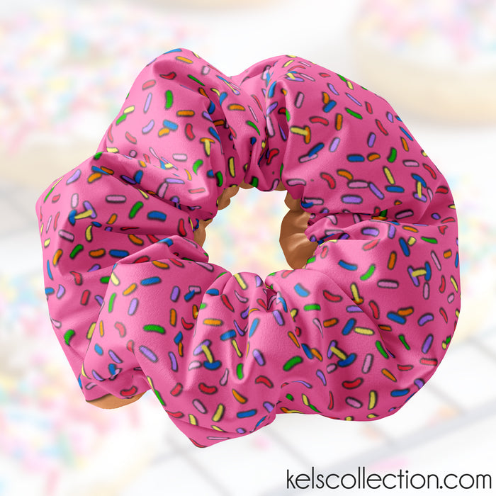 Pink Sprinkle Donut Scrunchie - Doughnut Scrunchie