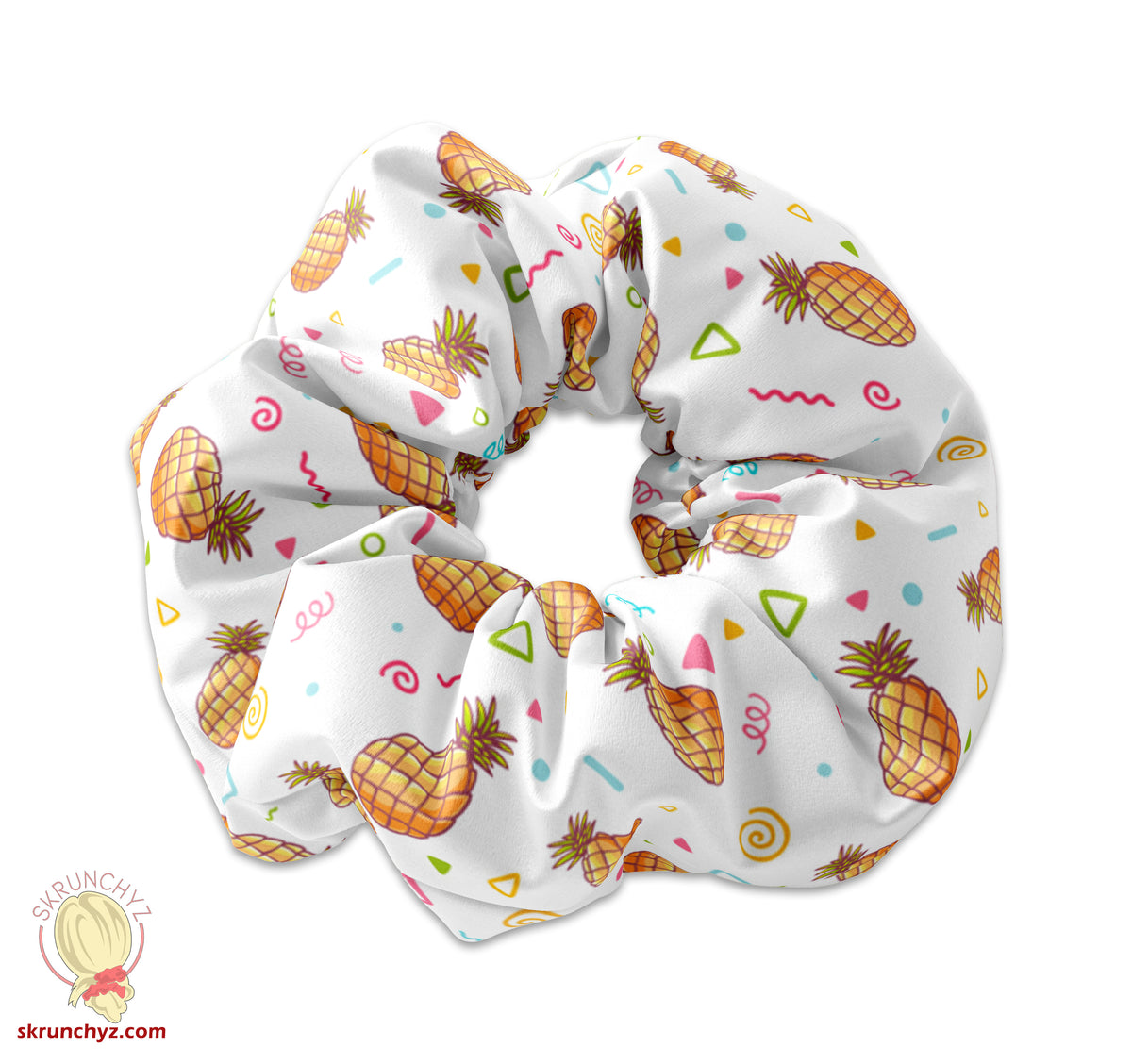 Retro Pineapples Scrunchie