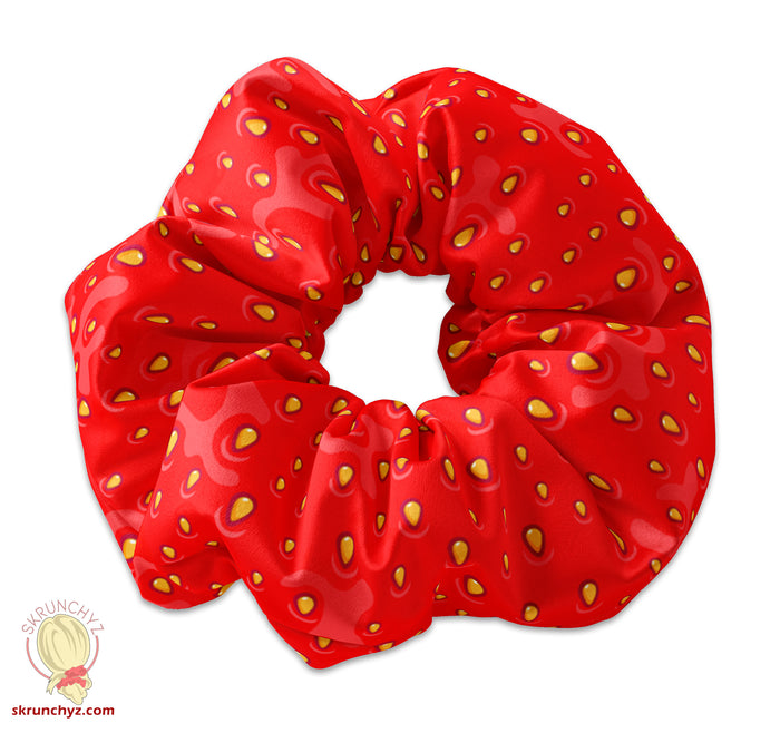 Strawberry Pattern Scrunchie - Fruit Scrunchies