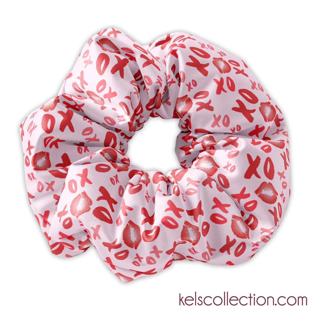Valentines Day XOXO Scrunchie Hair Tie, Cute xo xo Scrunchy for Valentines Day, Valentine Heart Scrunchie